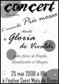Affiche de notre premier concert