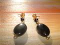 Boucles d'oreille en perle noire