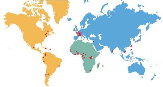 Les foyers de charité dans le monde