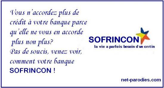 parodie fausse pub crédit sofinco
