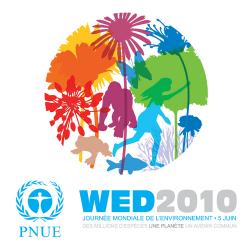 affiche  Journ&eacute;e Mondiale de l' Environnement 2010