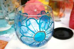 Photophore fleur bleue
