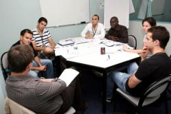 Les participants et Christian BARQUI (soci&eacute;t&eacute; Michea Traiteur)